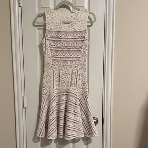BCBGMaxAzria Off-White Lace Dress